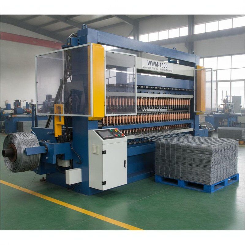 WWM-1500 آلة لحام سلكية أوتوماتيكية 1500mm عرض لحام 3-6mm قطر السلك شبكة بناء