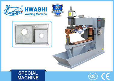 100KVA آلة شبه تلقائي بالوعة التماس لحام 304 الفولاذ المقاوم للصدأ 1 + 1MM سمك