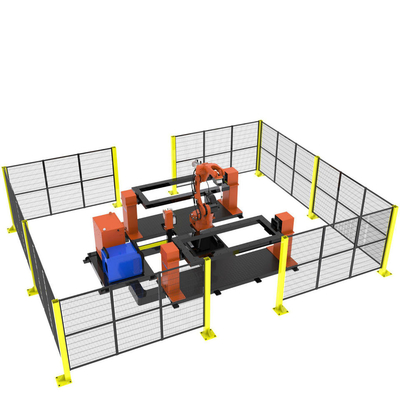 HWASHI 6 Axis CO2 MIG MAG TIG آلي لحام روبوت باناسونيك مع نظام تغذية الأسلاك