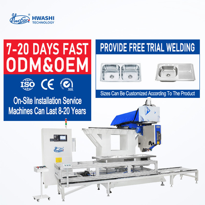 HWASHI 304SS غسالة المطبخ آلة التلميع CNC طاحونة الفولاذ المقاوم للصدأ