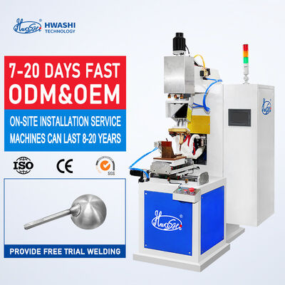 آلة لحام إسقاط من الفولاذ المقاوم للصدأ بقدرة 15 كيلو فولت أمبير وتخزين طاقة 8000 جول وضغط 1500 كجم لمقابض أواني الطهي