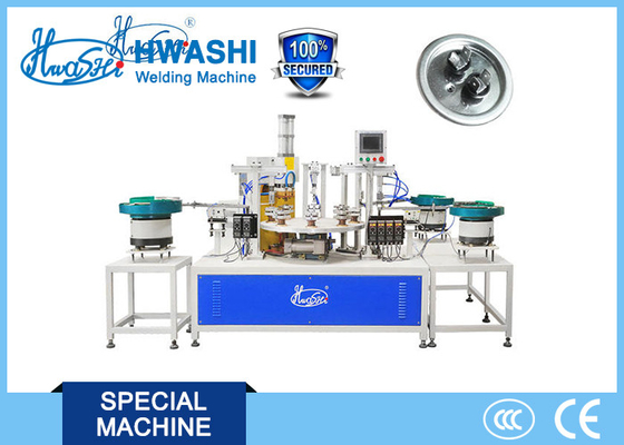 آلة لحام CNC ذات الطاولة الدوارة لتشغيل لوحة غطاء المكثف