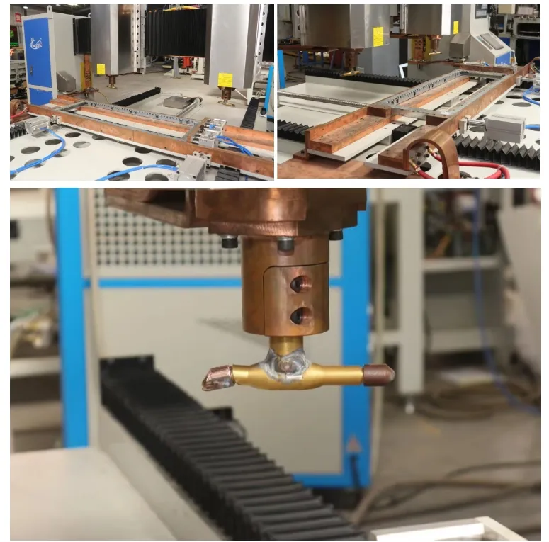 Hwashi CNC Seven 7axis Double Heads Sheet Metal Spot Weldinq Machine، آلة لحام أوتوماتيكية للصفائح المعدنية لـ Squatrack 2